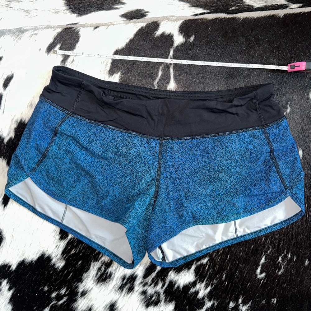Lululemon Blue Speed Up Low-Rise Lined Shorts, 2.5” Size 6